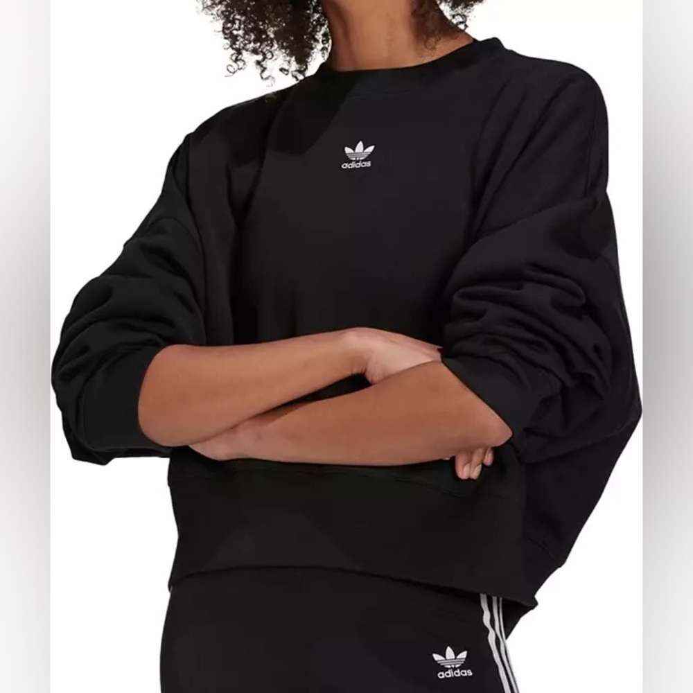 Adidas Dolman Sleeve Cropped Sweatshirt